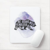 Mountain Forest Bear Lover Silhouette Mousepad (Mit Mouse)