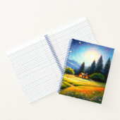 Mountain Forest Cabin Art Notizblock (Innenseite)