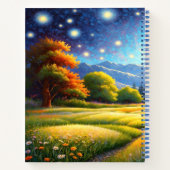 Mountain Forest Cabin Art Notizblock (Rückseite)