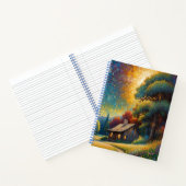 Mountain Forest Cabin Art Notizblock (Innenseite)