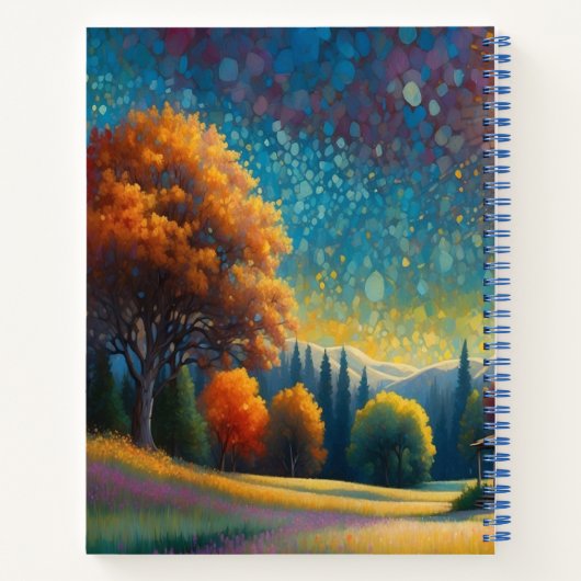 Mountain Forest Cabin Art Notizblock (Rückseite)