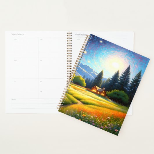 Mountain Forest Cabin Art Planer (Anzeige)