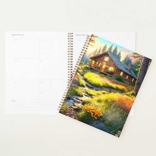 Mountain Forest Cabin Art Planer (Anzeige)