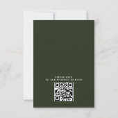 Mountain Forest Lake Rustic Budget QR Code Wedding Einladung (Rückseite)