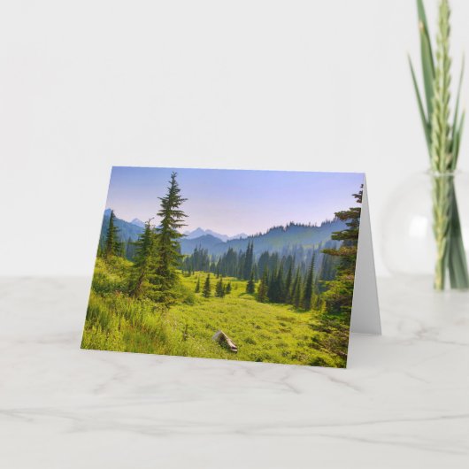 Mountain & Forest Landschaft Washington Staat Karte (Vorderseite)