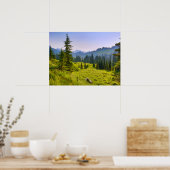 Mountain & Forest Landschaft Washington Staat Poster (Küche)