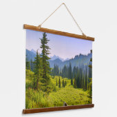 Mountain & Forest Landschaft Washington Staat Wandteppich Mit Holzrahmen (Gewinkelt)