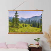 Mountain & Forest Landschaft Washington Staat Wandteppich Mit Holzrahmen (Schlafzimmer)
