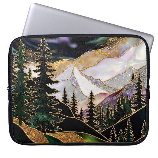 Mountain Forest Laptop-Hülle Landschaft Laptopschutzhülle (Vorderseite)