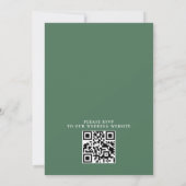 Mountain Forest Rustic Tree Budget QR Code Wedding Einladung (Rückseite)