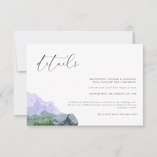 Mountain Forest Rustic Wedding Card Einladung (Vorderseite)