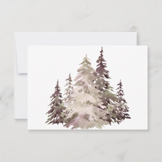 Mountain Forest Rustic Wedding Card Einladung (Rückseite)