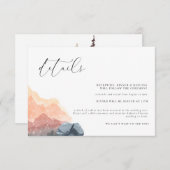 Mountain Forest Rustic Wedding Card Einladung (Vorne/Hinten)