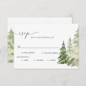 Mountain Forest Rustic Wedding RSVP Card Einladung (Vorne/Hinten)