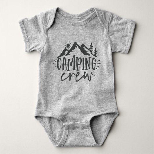 Mountain Forest Sunrise Camping Crew Baby Strampler (Vorderseite)