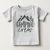 Mountain Forest Sunrise Camping Crew Baby T-shirt (Vorderseite)