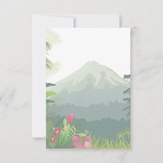 Mountain & Forest Sunset Dankeskarte (Rückseite)