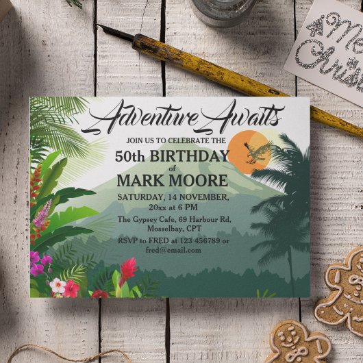 Mountain & Forest Sunset Einladung zum Geburtstag