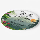 Mountain & Forest Sunset Einladung zum Geburtstag Pappteller (Schrägansicht)