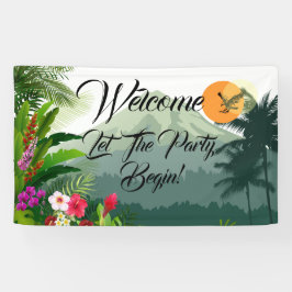 Mountain & Forest Sunset Geburtstag Banner