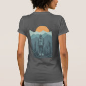 Mountain Forest Sunset Rucksack Woman T-Shirt (Rückseite)