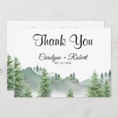 Mountain Forest Wedding Danke Karte (Vorne/Hinten)