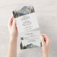 Mountain Forest Wedding Qr Code UAwg