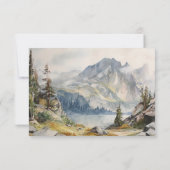 Mountain Forest Wedding RSVP Card Einladung (Rückseite)