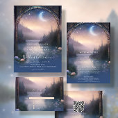 Mountain Forest Woodland Fantasy Elegante Hochzeit Einladung