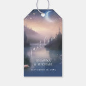 Mountain Forest Woodland Fantasy Elegante Hochzeit Geschenkanhänger (Vorderseite)