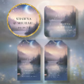 Mountain Forest Woodland Fantasy Elegante Hochzeit Geschenkanhänger