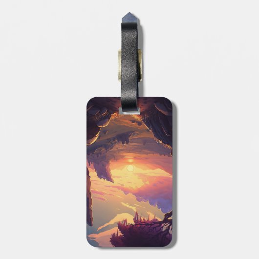 Mountain Foto Sunset Nature Reisezubehör Gepäckanhänger (Rückseite vertikal)