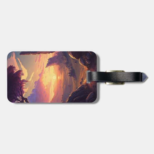 Mountain Foto Sunset Nature Reisezubehör Gepäckanhänger (Rückseite horizontal)