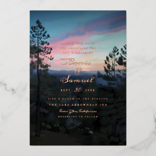 Mountain Getaway Wedding Folieneinladung