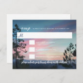 Mountain Getaway Wedding RSVP Karte (Vorne/Hinten)