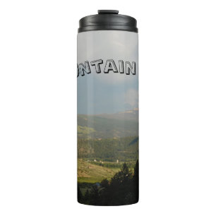 Mountain Girl Landschaftlich Thermosbecher