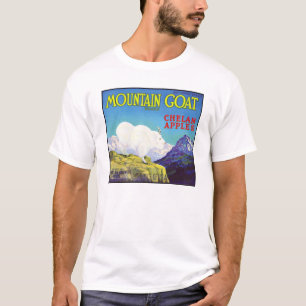 Mountain Goat Apples Vintage-Kistenetikett T-Shirt