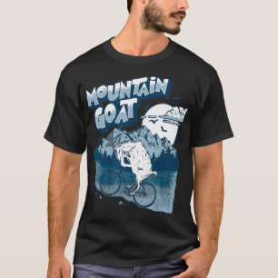 Mountain Goat Funny Mountain Bike Goat Biker Vin T-Shirt