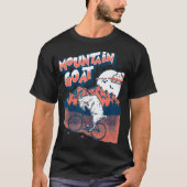 Mountain Goat Funny Mountain Bike Goat Biker Vin T-Shirt (Vorderseite)