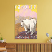 Mountain Goat - Glacier National Park, MT Leinwanddruck (Insitu (Wohnzimmer))