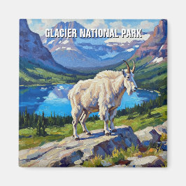 Mountain Goat in Glacier National Park Travel Magnet