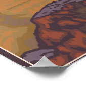 Mountain GoatWyomingVintage Travel Poster (Ecke)