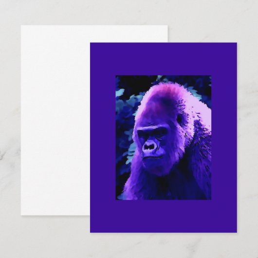 Mountain Gorilla Einladung - Pop (Vorne/Hinten)