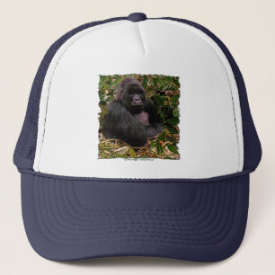 Mountain Gorilla Wildlife Art Trucker Hat Truckerkappe
