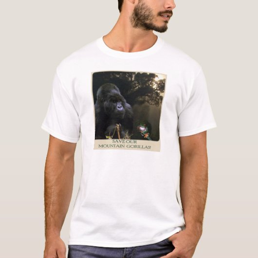 Mountain Gorilla Wildlife gefährdete Arten Shirt (Vorderseite)