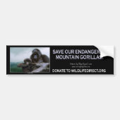 Mountain Gorillas Wildlife Support Autoaufkleber (Vorne)