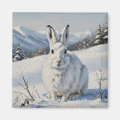 Mountain Hare in Schottland Travel Magnet (Vorne)
