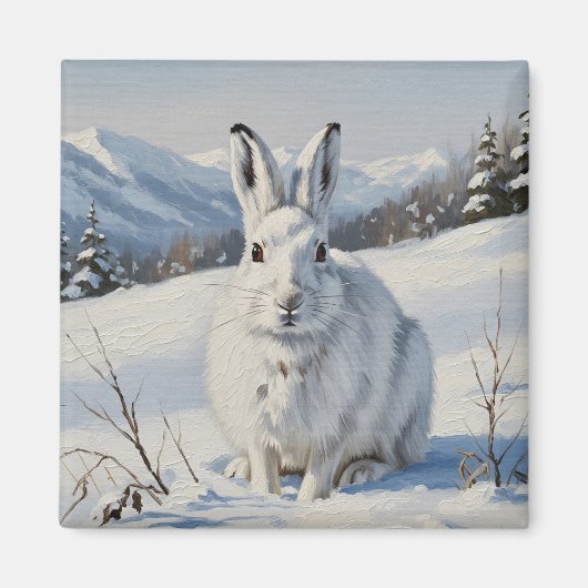 Mountain Hare in Schottland Travel Magnet (Vorne)