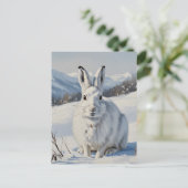 Mountain Hare in Schottland Travel Postkarte (Stehend Vorderseite)