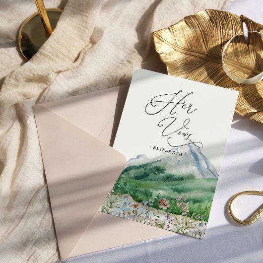 Mountain | Her Wedding Vows Keepsake Card Karte